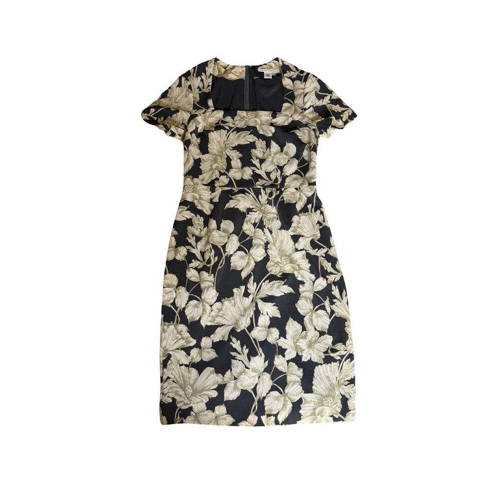 Banana Republic Sophia Floral Dress Square Neck Women's Size 4 Petites